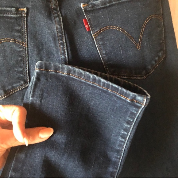 Levi’s mid rise skinny dark wash jeans size 12 - Picture 5 of 7